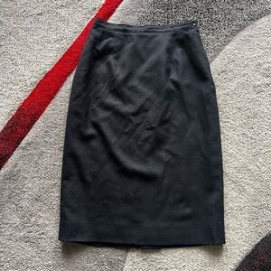 Pendleton Vintage Black Wool Pencil MIDI Skirt